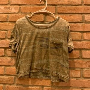 Camo cropped top